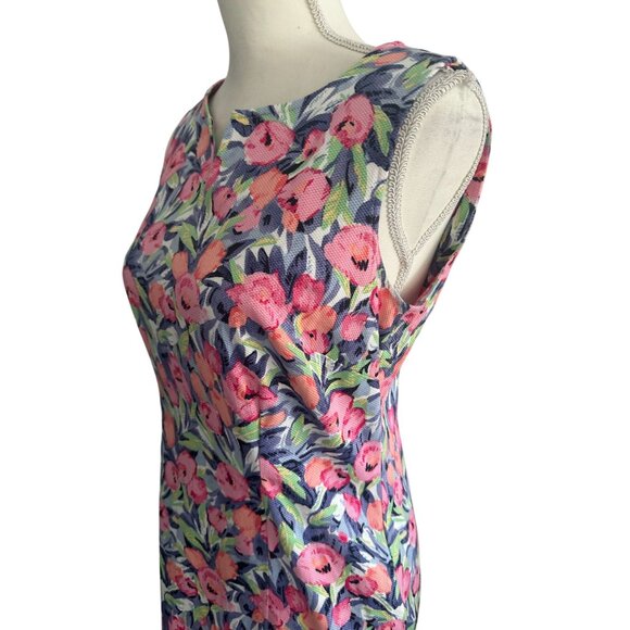 TALBOTS Spring Floral V Neck Dress Size 4 - Picture 3 of 9